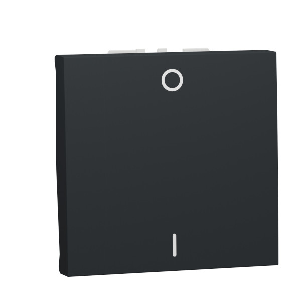 Unica - interrupteur bipolaire - 16a - 2 mod - anthracite - méca seul