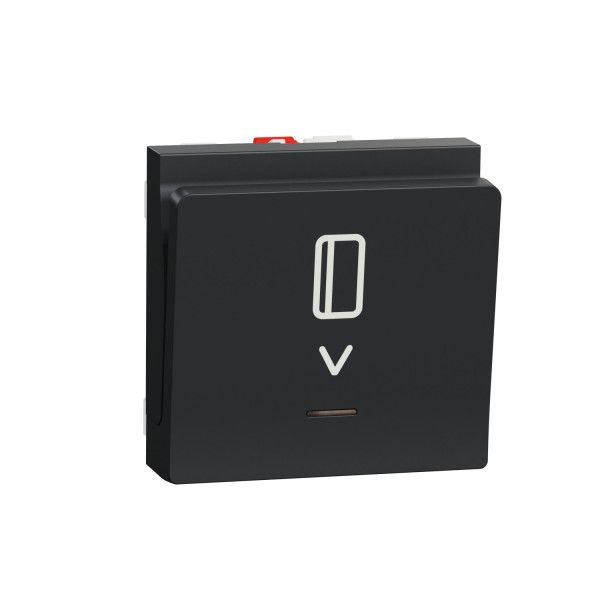 Schneider unica2 - commande à carte no/nf - 10a - 2 modules - anthracite - mécanisme seul