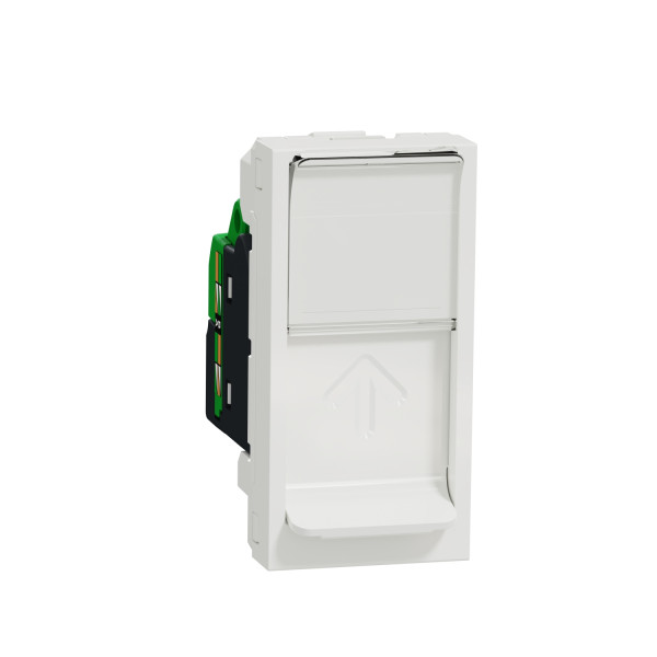 Schneider unica2 - prise rj45 simple - cat 6 stp - 1 mod - blanc - méca seul