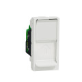 Schneider unica2 - prise rj45 simple - cat 6 stp - 1 mod - blanc - méca seul