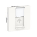 Schneider unica2 - prise rj45 simple - cat 6 stp - 2 mod - blanc - méca seul