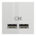 Double Chargeur USB Blanc 1 A et 2,1 A Unica Schneider Electric – 5 VCC - 2 Modules - Mécanisme Seul