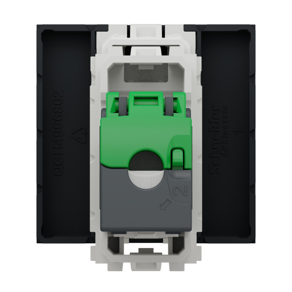 Schneider unica2 - prise rj45 simple - cat 6 ftp - 2 mod - anthracite - méca seul