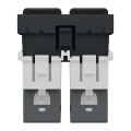 Schneider unica2 - prise rj45 double - cat 6 stp - 2 mod - anthracite - méca seul