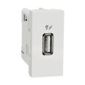 Schneider unica2 - chargeur usb - 5vcc - 1a - 1 module - blanc - mécanisme seul