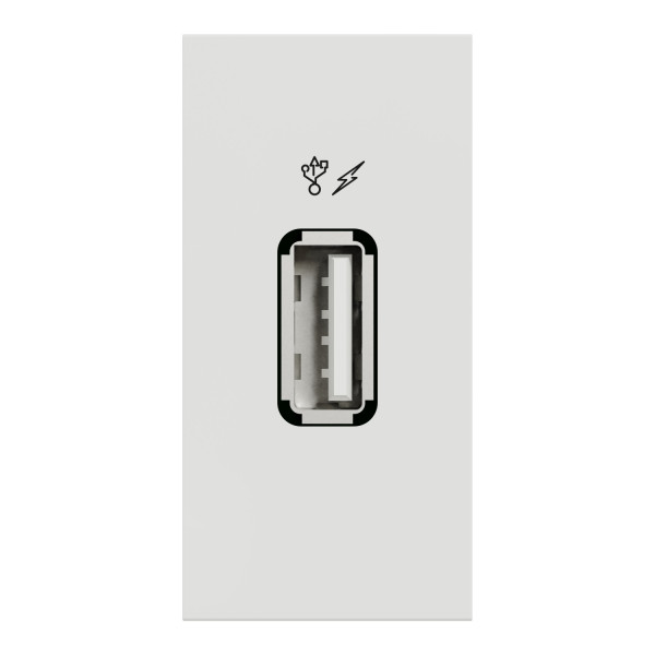 Schneider unica2 - chargeur usb - 5vcc - 1a - 1 module - blanc - mécanisme seul
