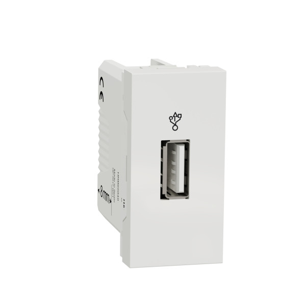 Schneider unica2 - prise usb 3.0 - connecteur data - 1 mod - blanc - méca seul