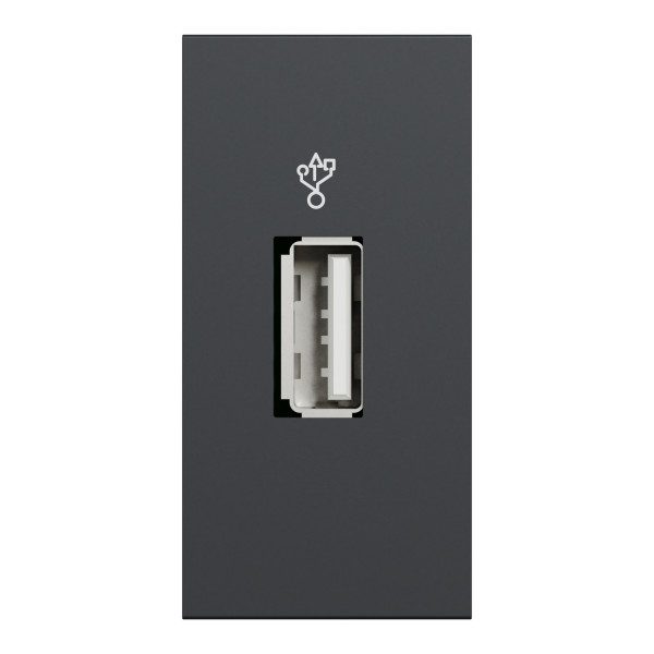 Schneider unica2 - prise usb 2.0 - connecteur data - 1 mod - anthracite - méca seul
