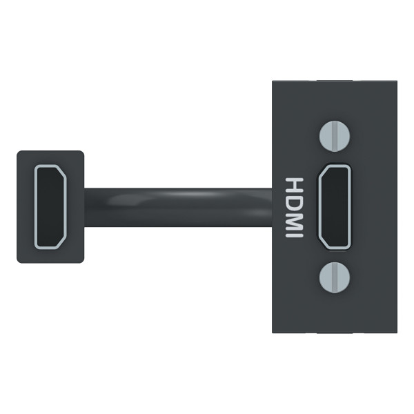 Schneider unica2 - prise hdmi préconnectorisée - 1 mod - anthracite - méca seul
