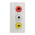 Schneider unica2 - prise rca triple (rouge blanc jaune) - 1 mod - blanc - méca seul