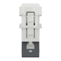 Schneider unica2 - prise rj45 simple - cat 6 ftp - 1 mod - blanc - méca seul