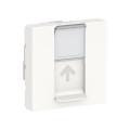 Prise Simple RJ45 Blanche 2 Modules Cat 6 STP FTP Unica Schneider Electric - Mécanisme Seul