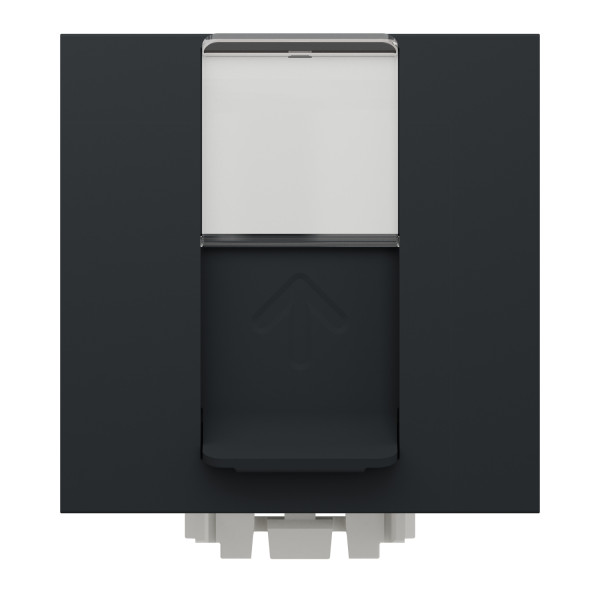 Schneider unica2 - prise rj45 simple - cat 6a ftp - 2 mod - anthracite - méca seul