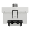 Schneider unica2 - prise tv + fm + sat - 2 mod - blanc antimicrobien - méca seul