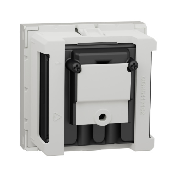 Schneider unica2 - prise tv + fm + sat - 2 mod - blanc antimicrobien - méca seul