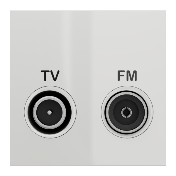 Schneider unica2 - prise tv + fm - individuel - 2 mod - blanc - méca seul