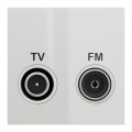 Schneider unica2 - prise tv + fm - individuel - 2 mod - blanc - méca seul