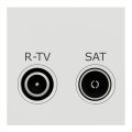 Schneider unica2 - prise r-tv + sat - individuel - 2 mod - blanc - méca seul