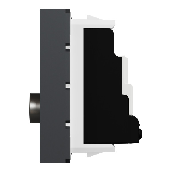 Prise de Télévision Anthracite Unica Schneider Electric - Tv Mâle - Individuel - 2 Modules - Mécanisme Seul