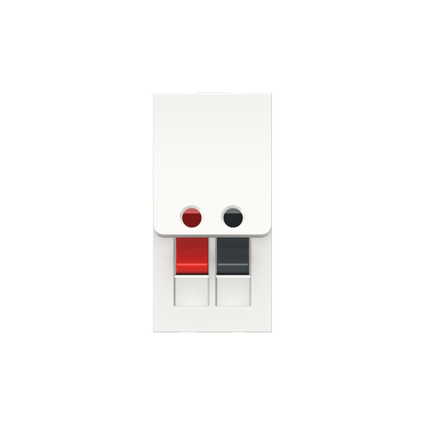 Schneider unica2 - prise haut-parleur 1 sortie rouge + noir - 1 mod - blanc - méca seul