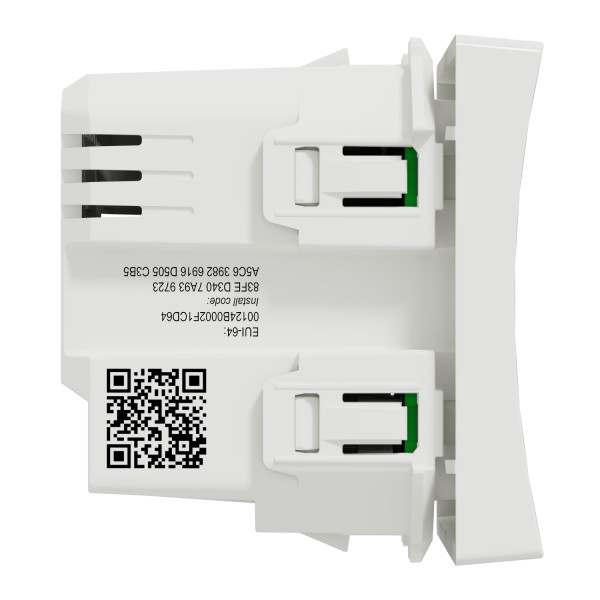 Interrupteur pour Volet-Roulant 4 A Zigbee Blanc Wiser Unica Schneider Electric - Anti-Microbes - Mécanisme Seul