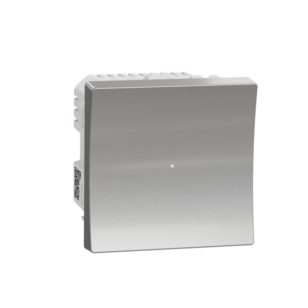 Variateur Poussoir Aluminium 2 Fils Connecté Zigbee Wiser Unica Schneider – Mécanisme Seul
