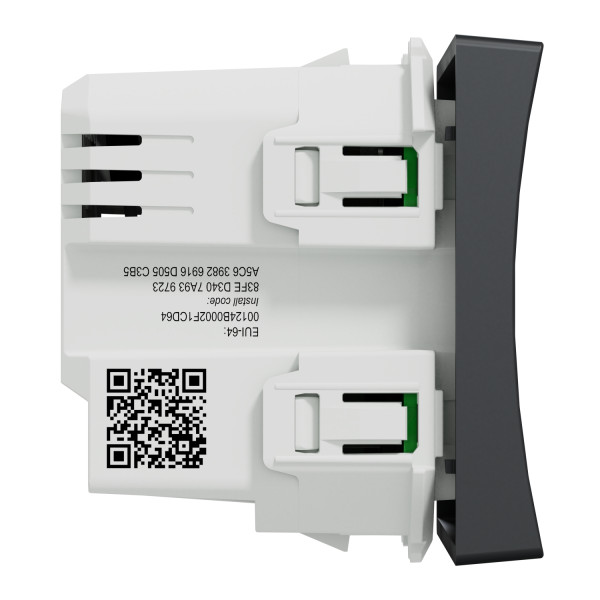 Variateur Poussoir Anthracite 2 Fils Connecté Zigbee Wiser Unica Schneider – Mécanisme Seul