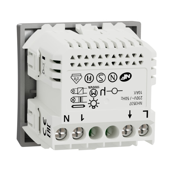 Bouton Poussoir Aluminium 10 A Connecté Zigbee Wiser Unica Schneider – Mécanisme Seul