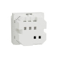 Unica - commande à carte électronique - 2 modules - blanc - mécanisme seul