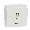 Unica - commande à carte électronique - 2 modules - blanc - mécanisme seul