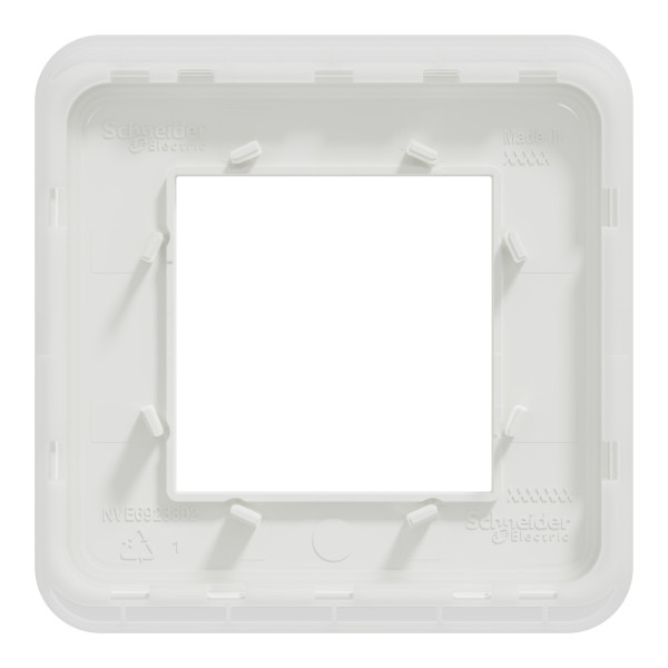 Schneider unica2 pro - plaque de finition - blanc antimicrobien - 1 poste