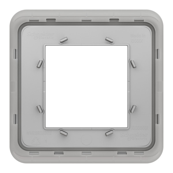 Schneider unica2 pro - plaque de finition - alu - 1 poste