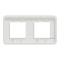 Plaque de Finition Blanche 2 Postes Unica Pro Schneider