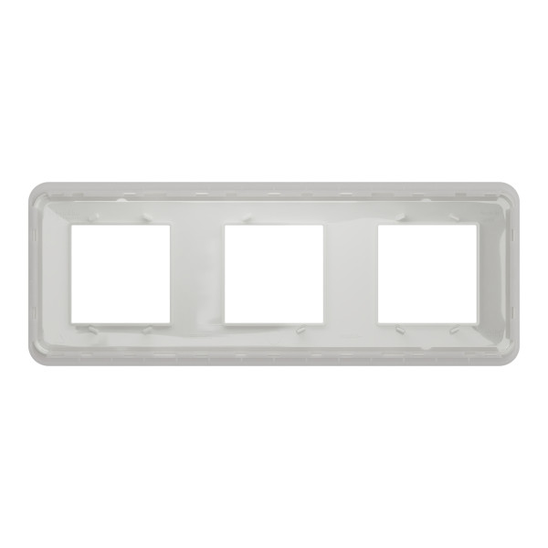 Plaque de Finition Blanche 3 Postes Unica Pro Schneider