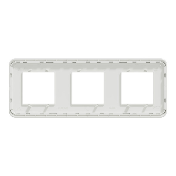 Unica pro - plaque de finition - blanc antibactérien - 3 postes