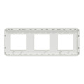 Unica pro - plaque de finition - blanc antibactérien - 3 postes
