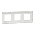 Unica pro - plaque de finition - blanc antibactérien - 3 postes