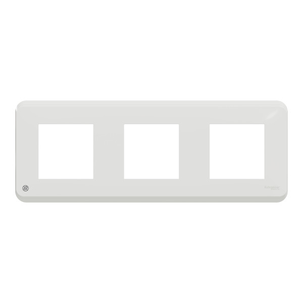 Unica pro - plaque de finition - blanc antibactérien - 3 postes