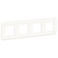Schneider unica2 pro - plaque de finition - blanc - 4 postes