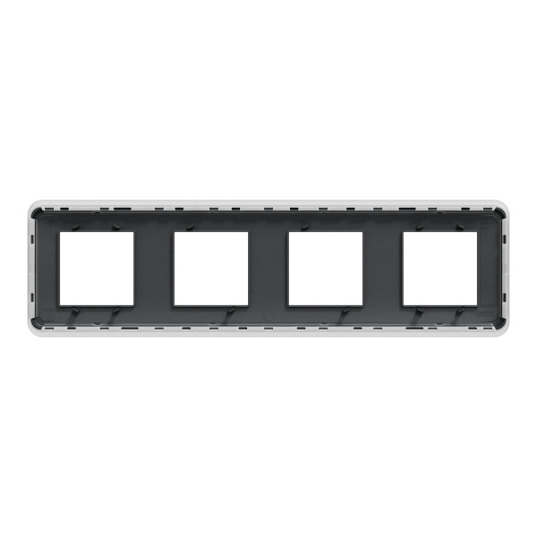 Schneider unica2 pro - plaque de finition - anthracite - 4 postes