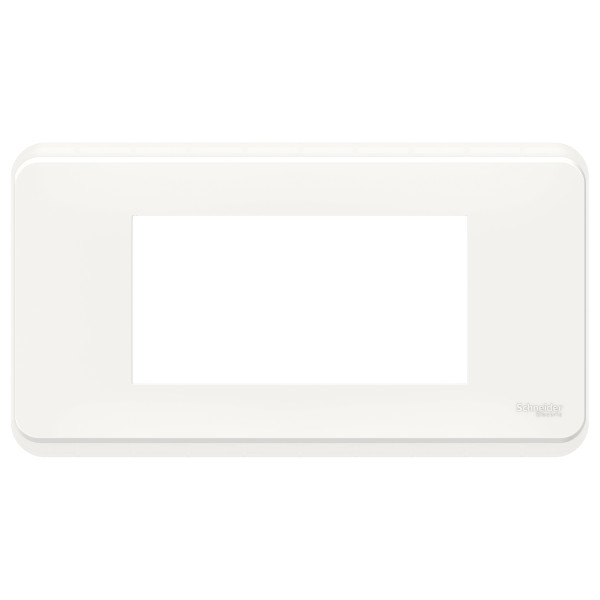 Plaque de Finition Blanche 4 Modules Unica Pro Schneider Electric