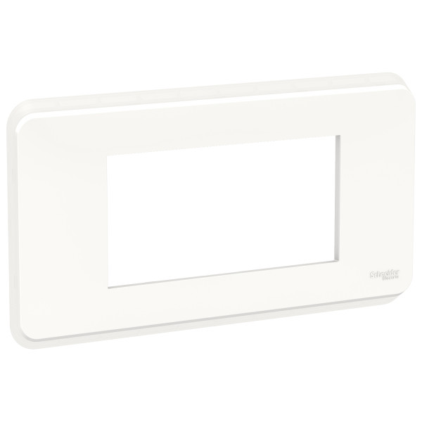 Schneider unica2 pro - plaque de finition - blanc antimicrobien - 4 modules