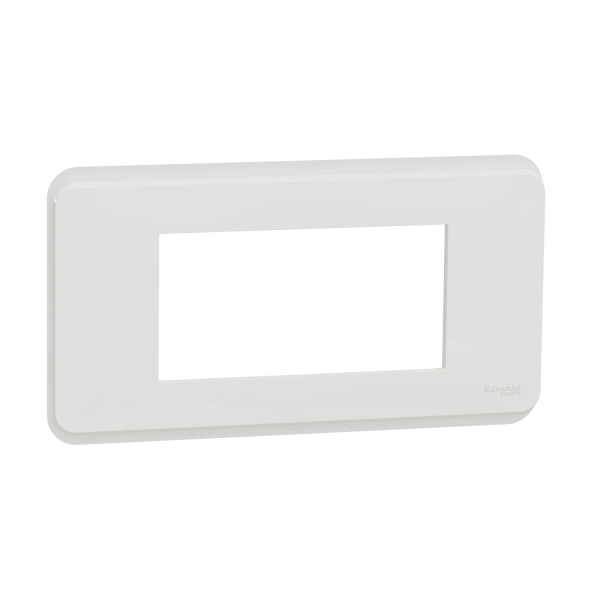 Schneider unica2 pro - plaque de finition - blanc antimicrobien - 4 modules