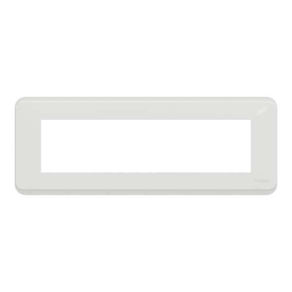 Schneider unica2 pro - plaque de finition - blanc - 8 modules