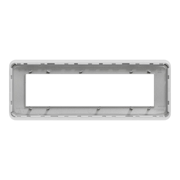 Schneider unica2 pro - plaque de finition - alu - 8 modules