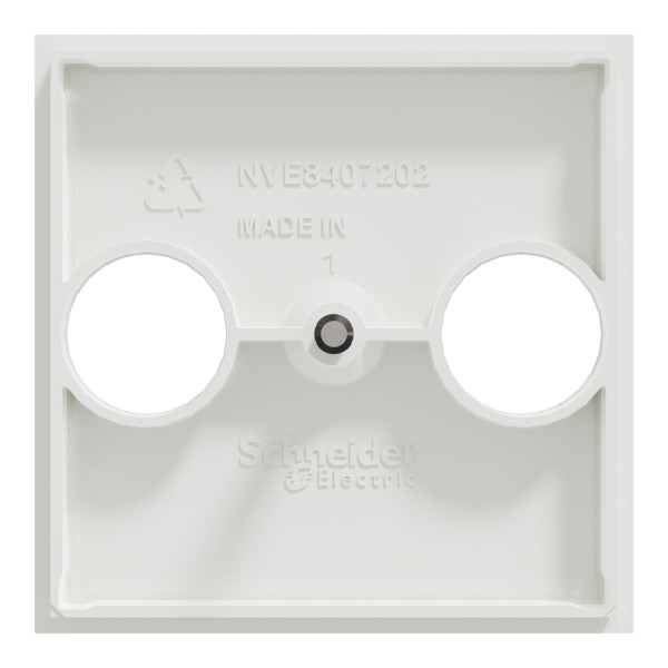Schneider unica2 - prise double multiservices m-s - blanc - méca seul