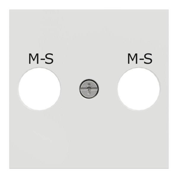 Schneider unica2 - prise double multiservices m-s - blanc - méca seul