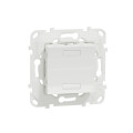 Unica knx - bouton-poussoir 2 boutons + led - avec support - blanc