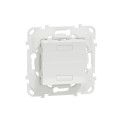 Unica knx - bouton-poussoir 2 boutons + led - blanc antibactérien