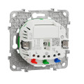 Wiser unica - prise 2p+t connectée - 16a  - zigbee - aluminium